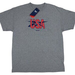 Reebok USA Graphic Print Sport Classics Athletic Short Sleeve Men's T-Shirt NWT